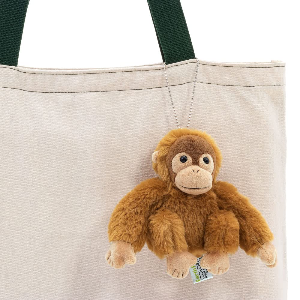 COLORATA Orangutan Plush Mascot (Realistic Wild AnimalWith Chain) Realistic Cute Keychain Doll Gift (Twice Tested)  Christmas Present