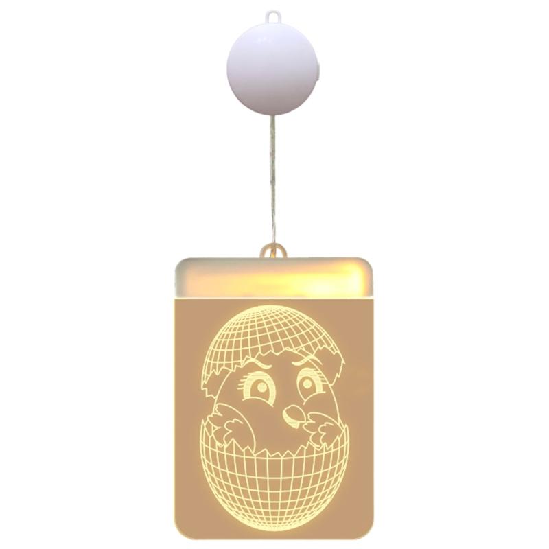 

Festival LED Suction Cup Hangings Lamp Convenient Mounting Easter Lights Battery Operated LED Easter Light Adorment 1