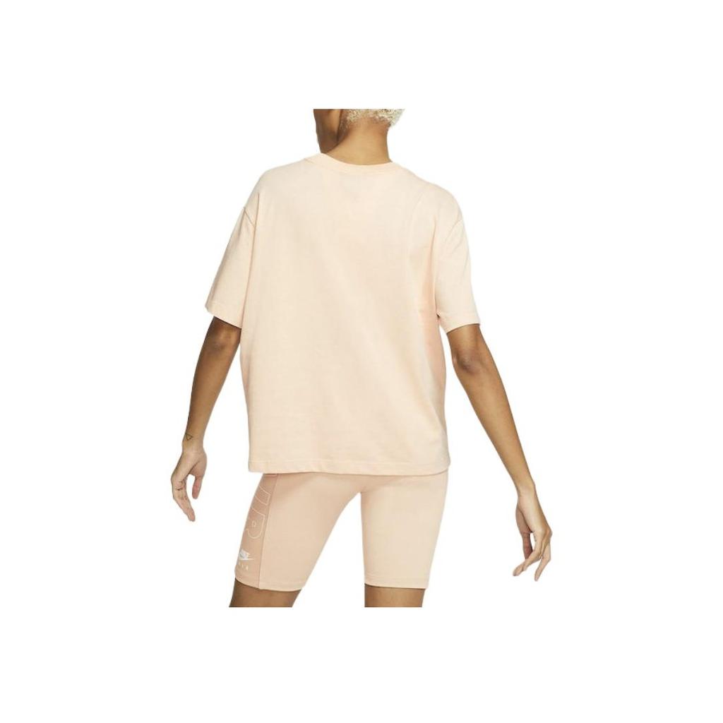 Nike Sportswear Essentials Series Comfortable Casual Breathable Embroidered Small Logo Printed Short Sleeve Regular T-Shirt Women Tops Pink CT2587-287
