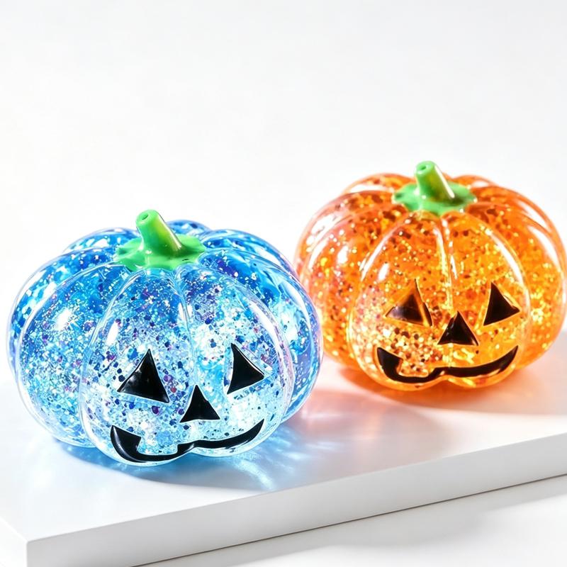4-Pcs Halloween Pumpkin Maltose Stress Ball Squishies Toy Soft Stress Ball Squishy Slow Rebound Fidget Toy Relax Toys
