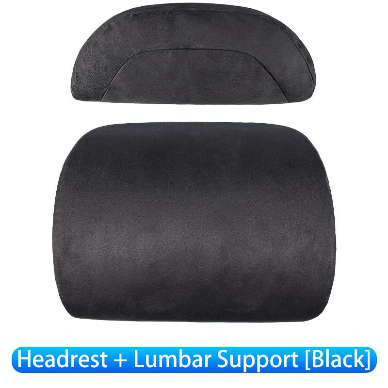 For Tesla Model 3/Y Car Neck Pillow Memory Cotton Protective Lumbar Support Backrest Relieves Pressure Car Headrest Accessories