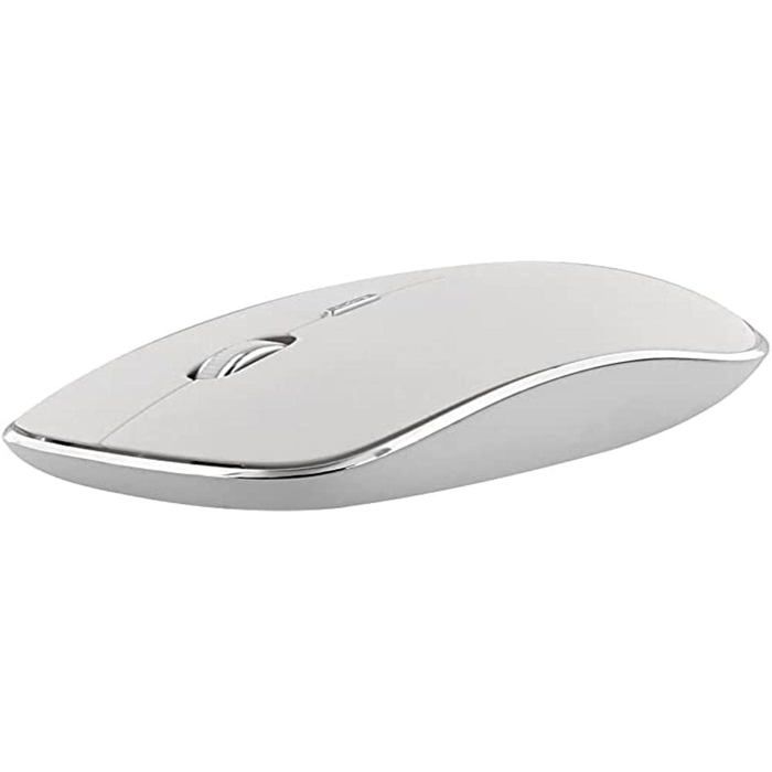 Souris Optique - TNB - RUBBY - 1600dpi - Sans Fil - Ergonomique - Blanc/Silver