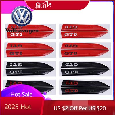 2026 Hot Sticker 3D ABS  GTI GTD Emblem Badge Car Door Fender Stickers For  Volkswagen VW Golf 4 5 6 7 8 MK3 MK4 MK5 MK6 MK7 MK8
