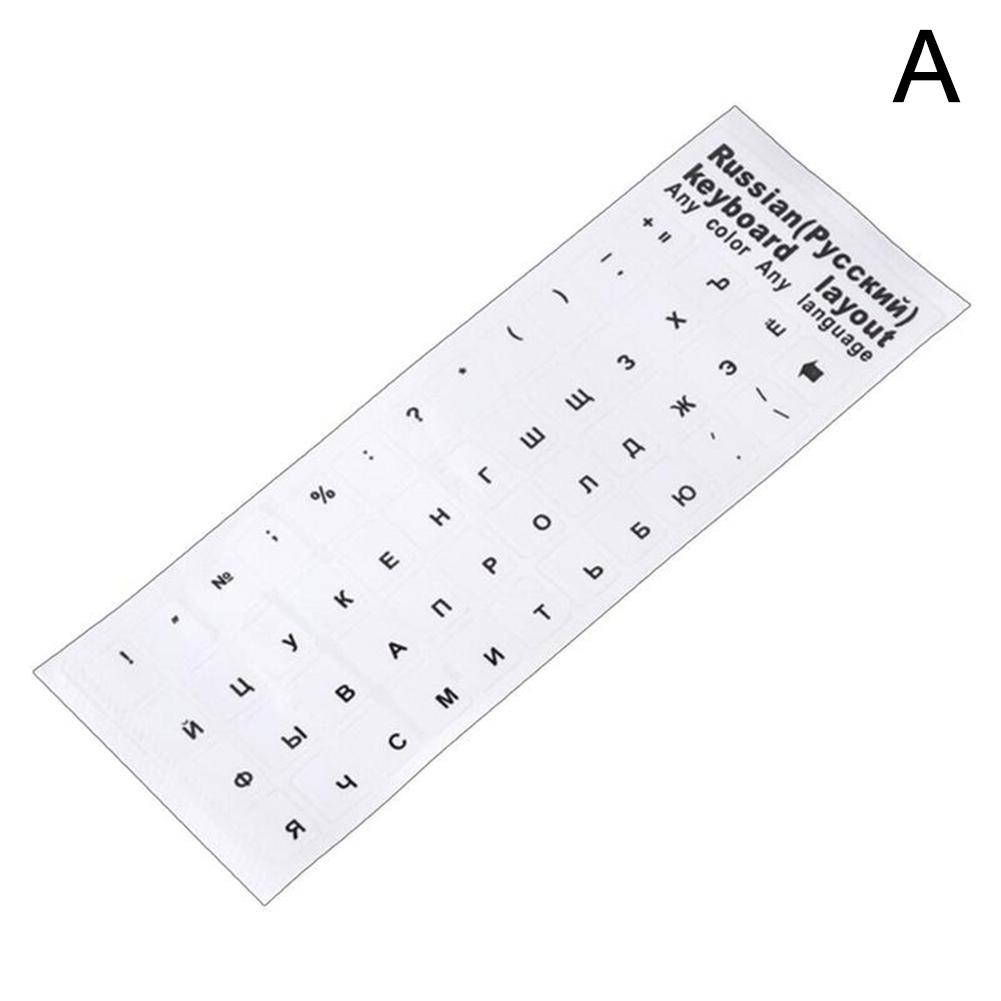 1pc Keyboard Sticker Clear Russian Sticker Film Language Letter Keyboard Cover Computer Pc Dust Protection Laptop Accessories