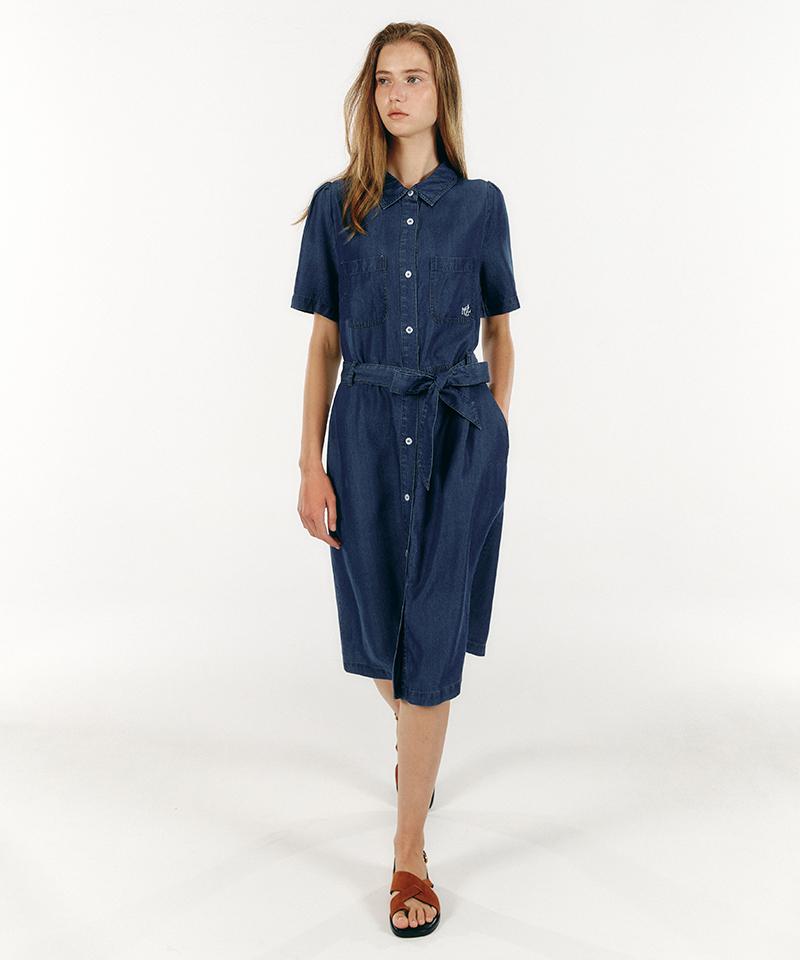 Marie Claire Denim Belted Dress (Mafbop20Mbl)
