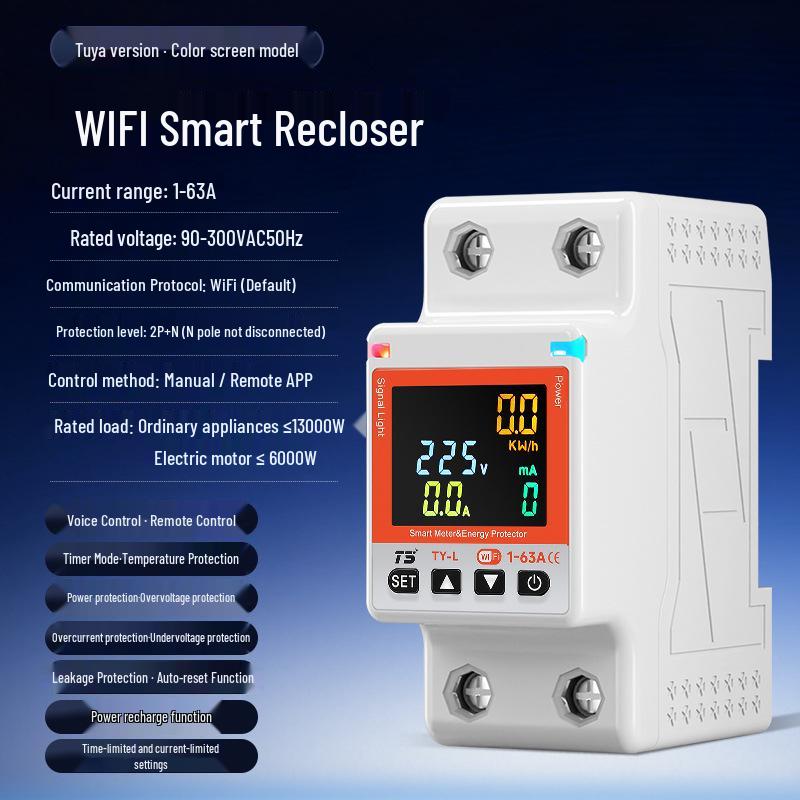 Tuya Smart WiFi Leakage Protection Circuit Breaker with Remote Control & Timer