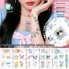Rikalong Waterproof Cartoon Glitter Tattoo Stickers - Dreamy Gradient Face Designs