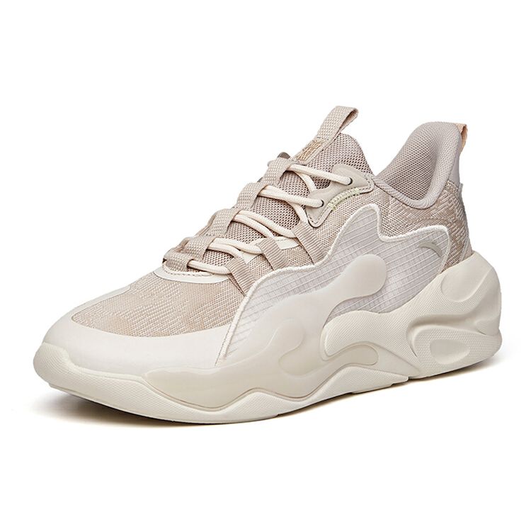 Anta Lifestyle Series Tide Worship 2.0 Comfortable Non-Slip Wear-Resistant Low-Top Casual Shoes Men sneaker Mud-Gray 112138840-3