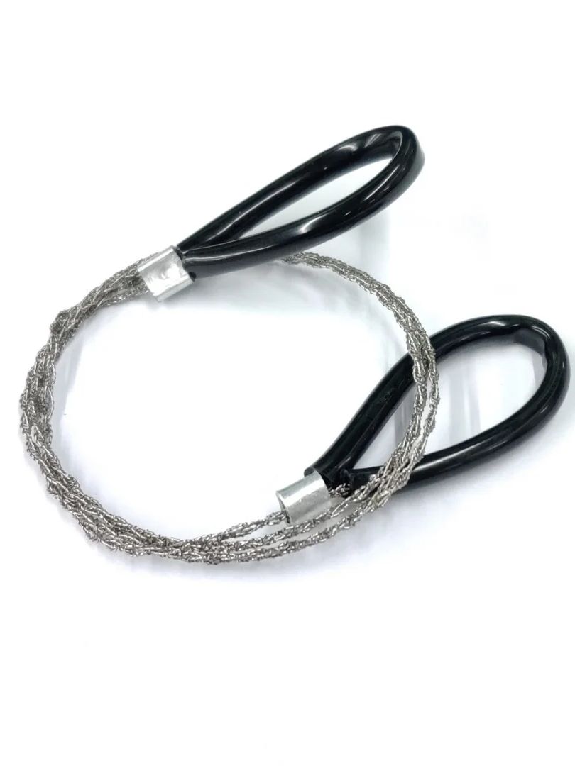 

4-жильный толстый ПВХ труборез браслет для выживания на открытом воздухе мини карманная пила полотно для проволочной пилы чёрный