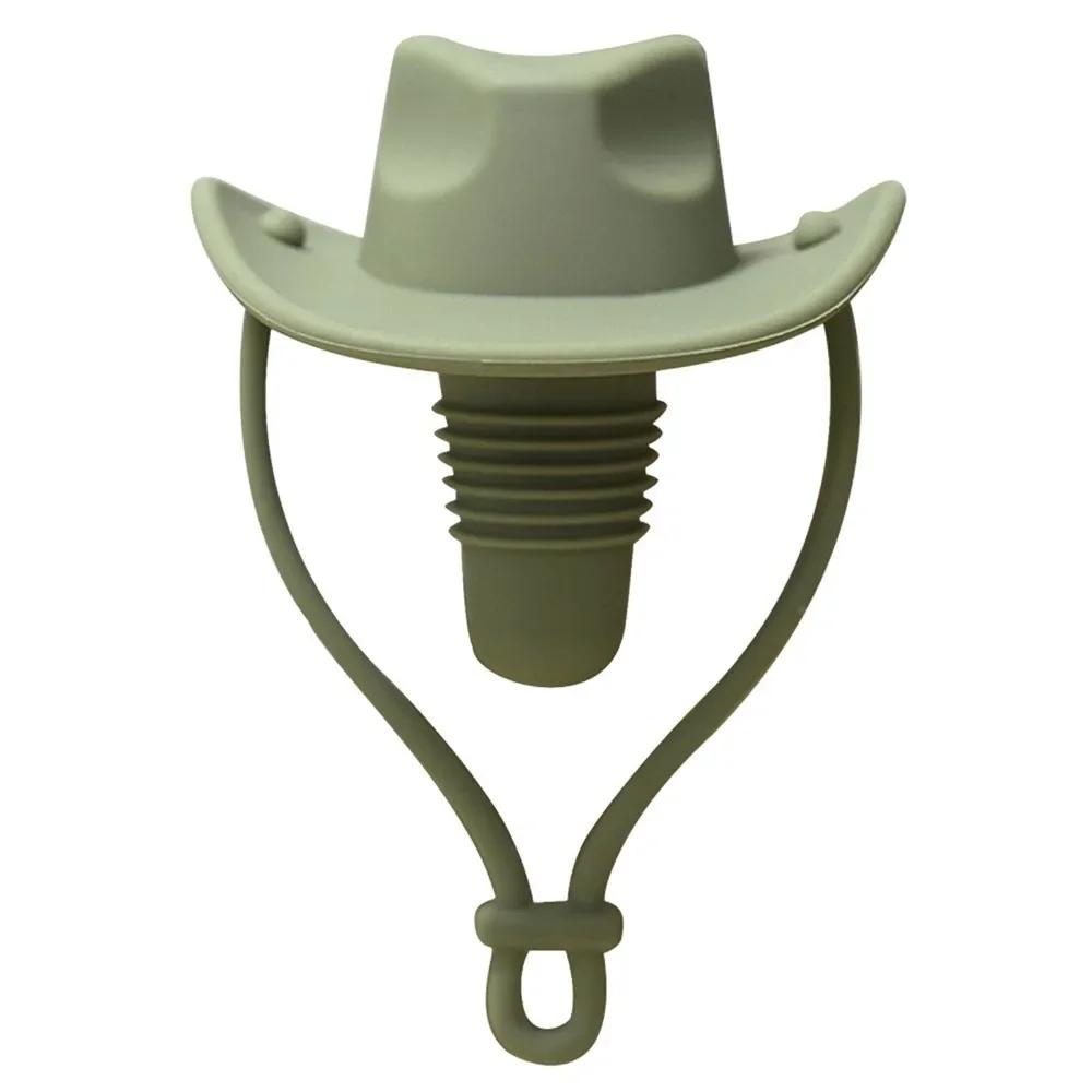 Wine Bottle Stoppers Silicone Champagne Bottle Cowboy Hat Funny Stopper Foldable Silicone Bottle Holder Rack Bottle Stacker Rack