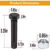 4 Pack 9/16"-18 X 3" Long Trailer Leaf Spring Shackle Bolts W/Lock Nuts, Fit For 1-3/4” Wide Leaf Spring & Double Eye Leaf Springs, For 2,000Lb And