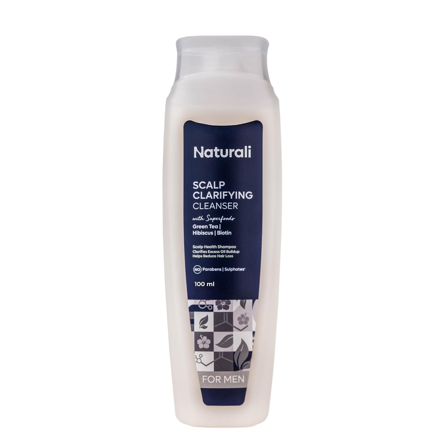 

Naturali Scalp Clarifying Anti-Dandruff Shampoo for Men 100 ml Pack of 1 Sulphate-Free Daily Hair Care