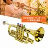 Children's Trumpet, Brass Instrument, 4-Key Plastic Musical Toy, Gold