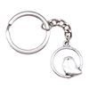 Pfauen Emaille Charms Eulen Schlüsselanhänger Vogel Anhänger Schlüsselring 28mm