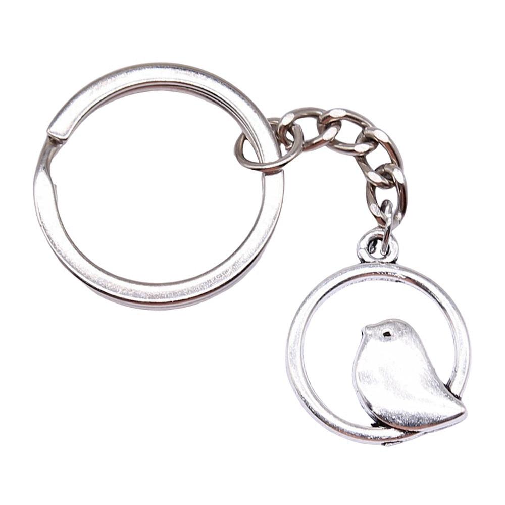 Pfauen Emaille Charms Eulen Schlüsselanhänger Vogel Anhänger Schlüsselring 28mm