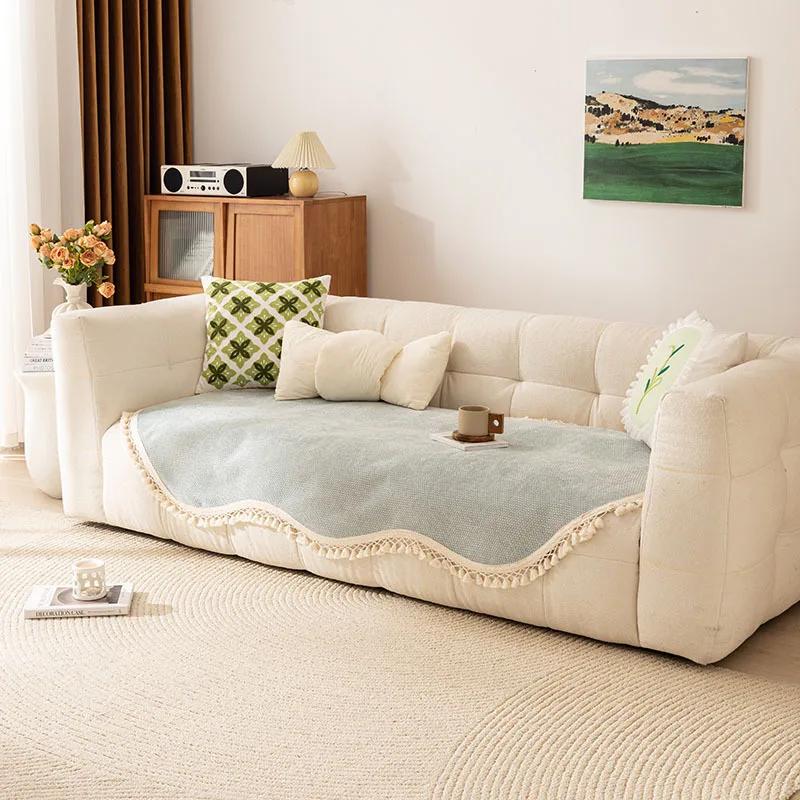 Modern Minimalist Irregular Chenille Sofa Cushion 2024 New Four All Seasons Universal Anti Slip And Dustproof Sofa Cover Cloth