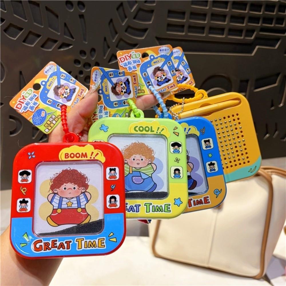 Magnetic Powder Magnetic Bead Board DIY Magnetic Doodle Board Mini Drawing Pad  Keychain Decoration