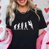 Evolution of Climbing T-shirts for Women Clothes Funny Tops T Shirt Female T-Shirt Gifts for Rock Climbers Short Sleeve Tees