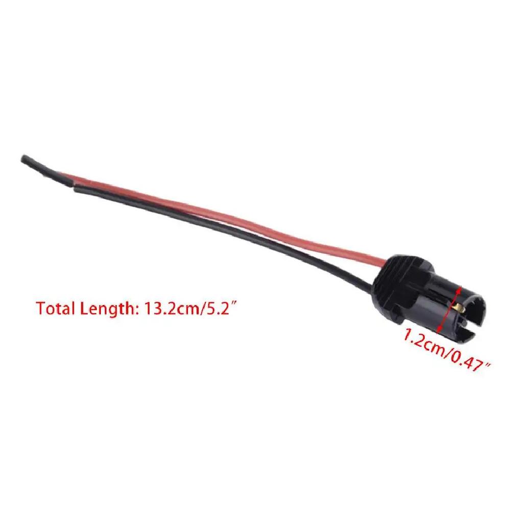 2Pcs T10 W5W 194 168 Bulb Socket Base Holder Dome Side Marker Turn Signal Light Lamp Harness Wire Wiring Plug Connector Adapter