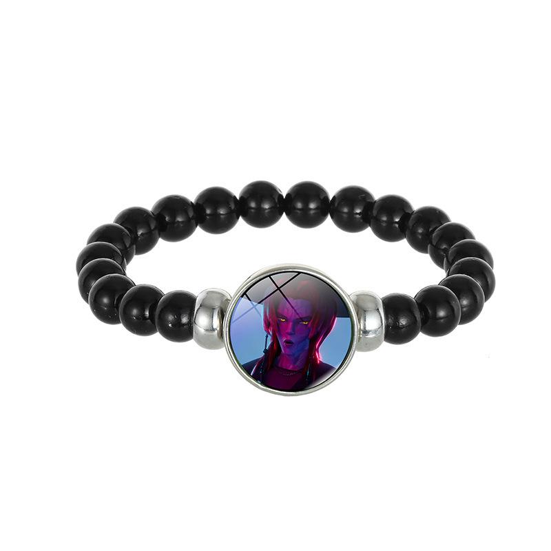 Demon Hunters Saja Boy Beaded Bracelet, Lumi Zoe Mira Black Bead Jewelry
