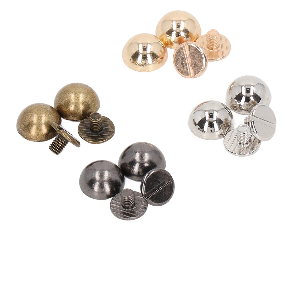 20 Sätze Schraubnieten mit Kuppelnieten Rostfrei 4 Farben Rundkopfnieten zum Verzieren von Kleidung Schuhen Taschen Tierhalsbändern