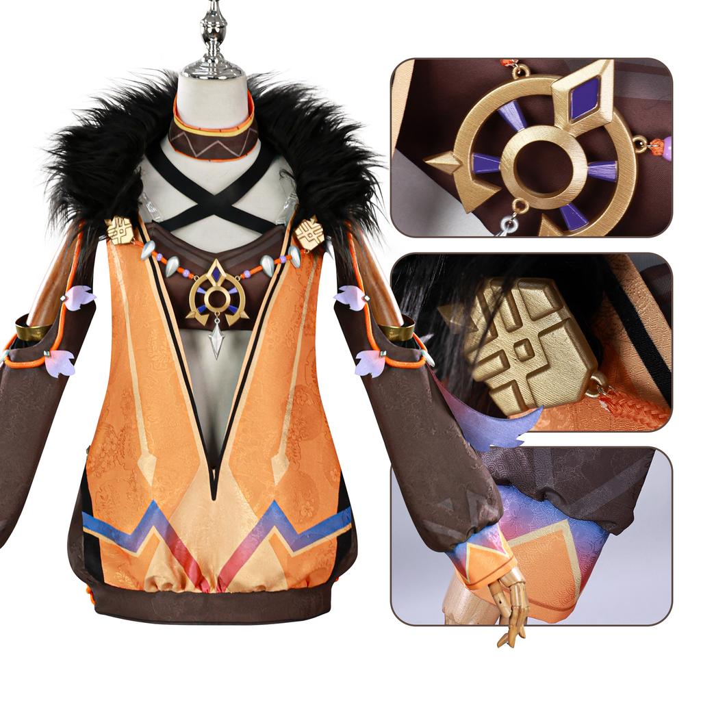 Genshin Impact Ianxa Cosplay Costume, Anime Game Stage Role Play Outfit