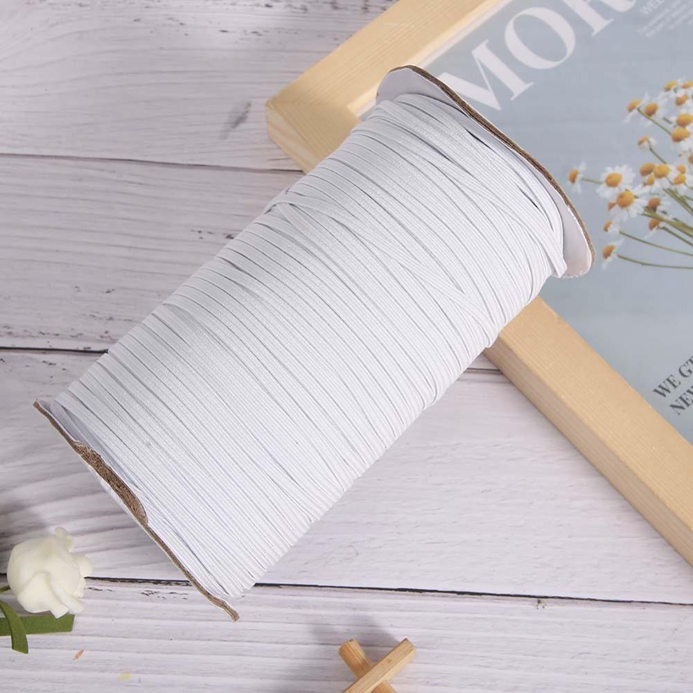 1pcs 200 Yards Length Flat Elastic Band 1/8 Inch Width Knit Elastic Ribbon For DIY Crafts
