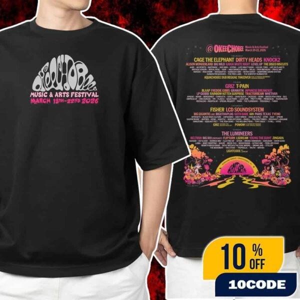 

Okeechobee Music And Arts Festival March 1922 2026 TShirt All Sizes Unisex T-Shirt XXL