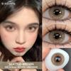Eyeshare עדשות מגע בצבע אפור לעיניים עיניים חומות עדשות צבעוניות קוריאניות יפהפיות איפור עיניים אישונים עדשה ורודה צבעונית 2 יחידות