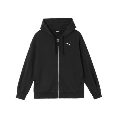 Solid Color Sports Zip-Up Hoodie Jacket Women Jackets Black 686067-01
