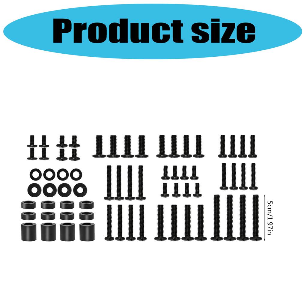 Heavy Duty TV Mounting Hardware Screw Kit Set with Box Washers Spacers M6 Screws Replacement Screws