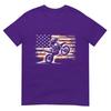 Dirt Bike American Flag Motocross Biker Vintage Usa TShirt Small Black
