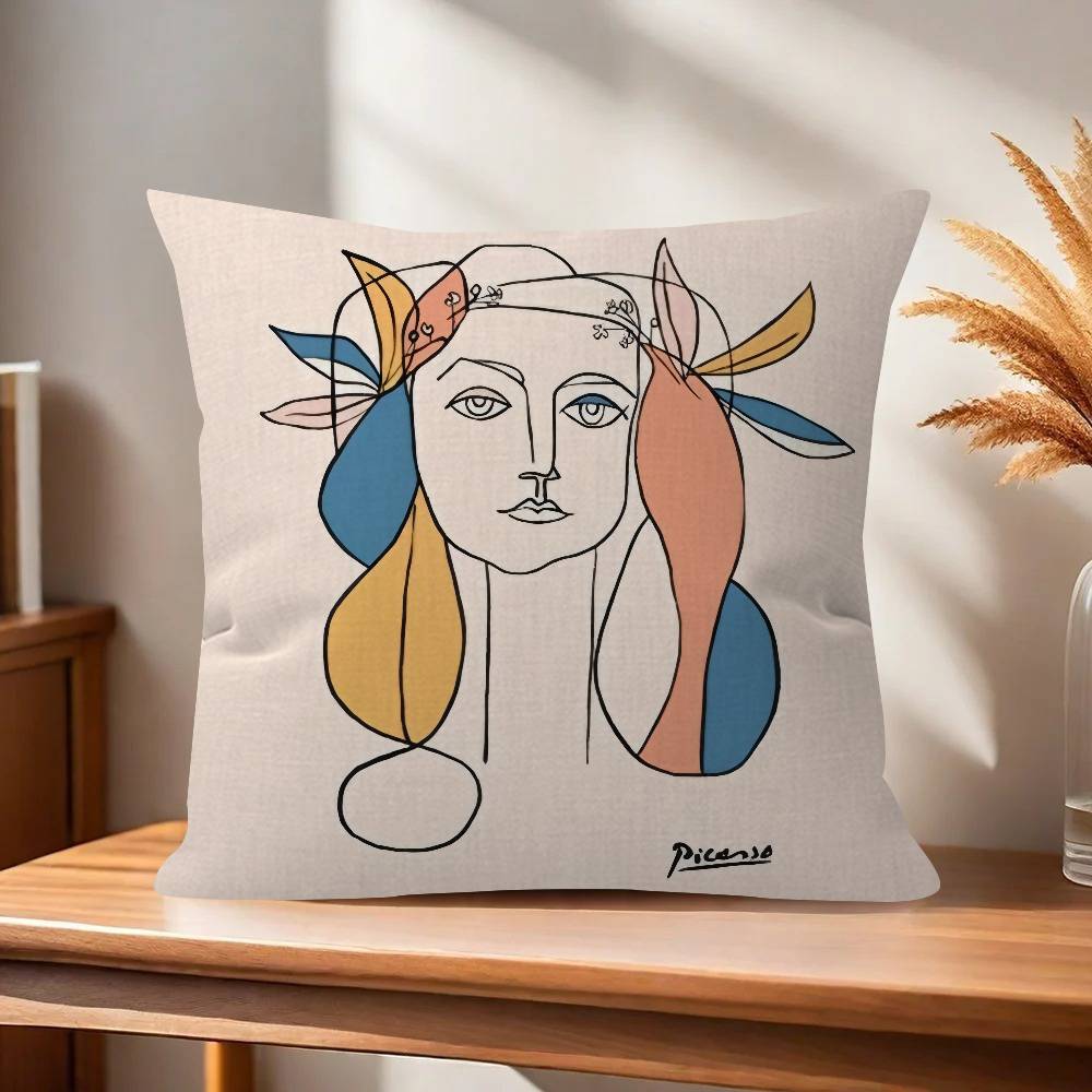 Abstract Picasso Art Classic Cushion Cover Car Throw Pillow Case For Sofa Car Christmas Gift