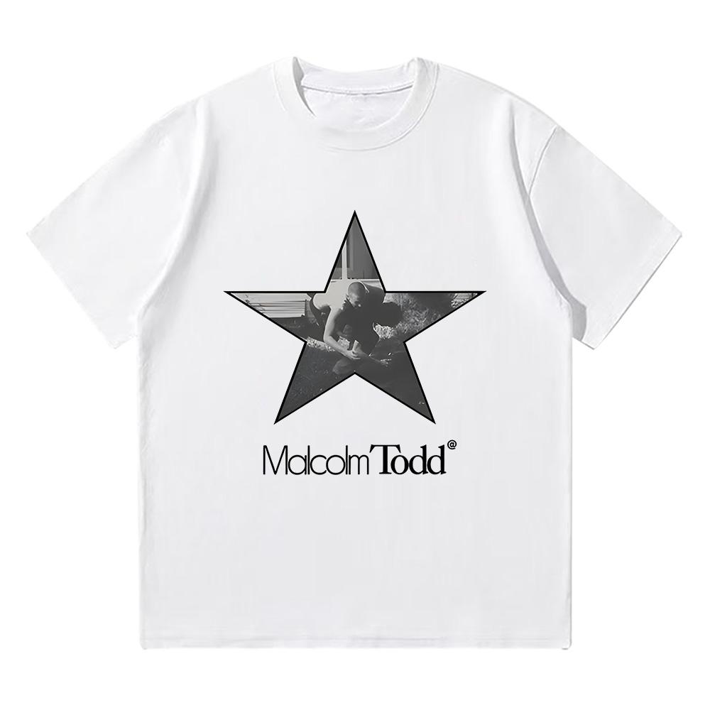 XIXI Fashion Malcolm Todd Ster Logo Grafische T-shirts Katoen Casual Streetwear Tops Dames Heren Ronde Hals Korte Mouw Y2k Ademende Top S