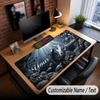 Fish Ocean Theme Custom Mouse Pad Personalized With Name Text Customized Desk Mat For Office Home Decor