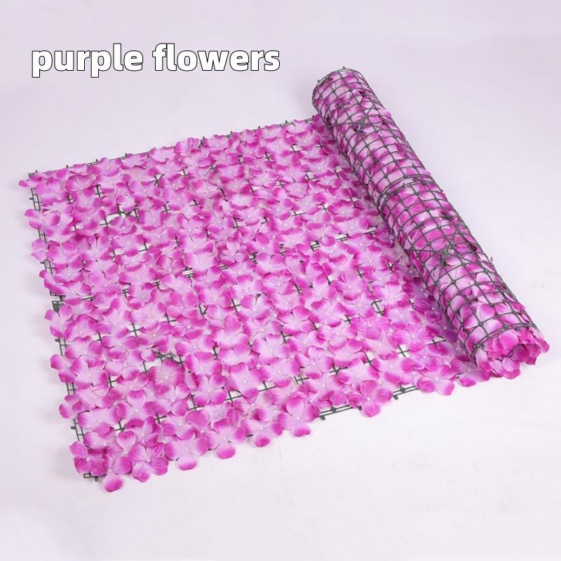 50X100cm Artificial Flowers Leaves Fence Removable Outdoor Garden Decoration Hedge Privacy Protection Green Leaf Flower Wall