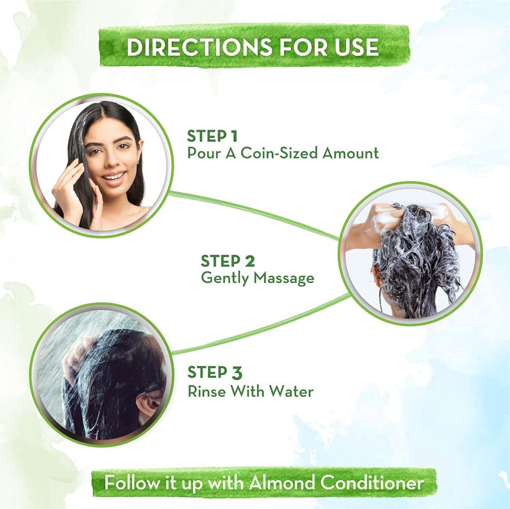 Mamaearth Almond Shampoo With Vitamin E For Hair Fall Control & Scalp Care | Nourishing Sulfate-Free Cleanser For All Hair Types | 250 ml