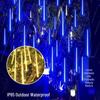 LED Meteor Shower String Lights - Outdoor Christmas Decoration, Colorful Festival Atmosphere Running Lights