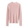 Women’s Pure Cashmere Half-High Neck Seamless Knit Sweater - Long Sleeve Base Layer for Autumn/Winter