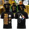 Pittsbuh Sports Mashup Burgh Proud Tri-Team Logo Two-Sided T-Shirt