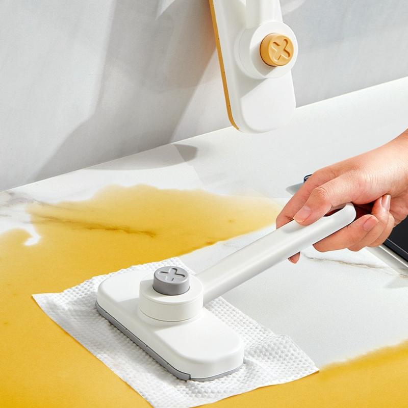 1PC Rotatable Clip-on Plastic Mop, Bathroom Wall Cleaning Brush, Hands-Free Automatic Floor Cleaner, Glass Cleaner, Holiday Gift