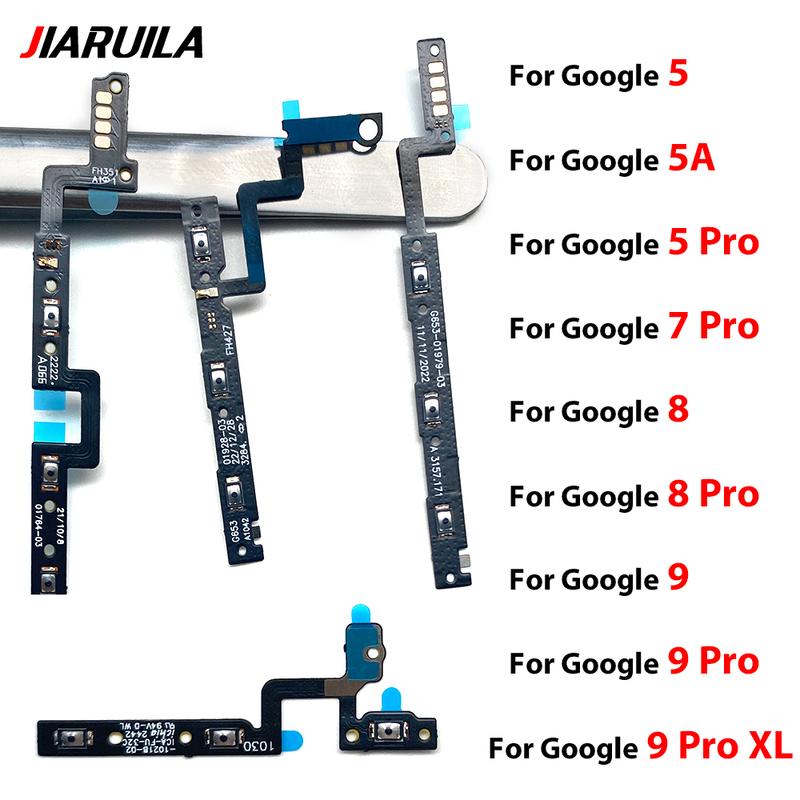 Power Switch On/Off Button Volume Control Key Button Flex Cable For Google Pixel 5 5A 6 6A 7 7A 8 9 Pro XL