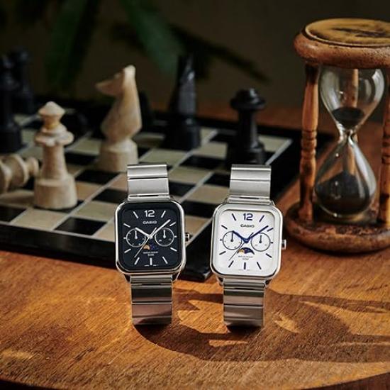 Casio Collection Watch with Moon Phase Black Function, MTP-M305D-1AJF, Men's,