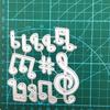 Musikalisk symbol Metal Cutting Dies för Scrapbooking Prägling Stencils Card Making Craft Decor