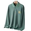 New Men's Embroidered Non-Iron Polo Shirt: High-Quality, Long-Sleeved Casual Business Top for Autumn and Winter.
