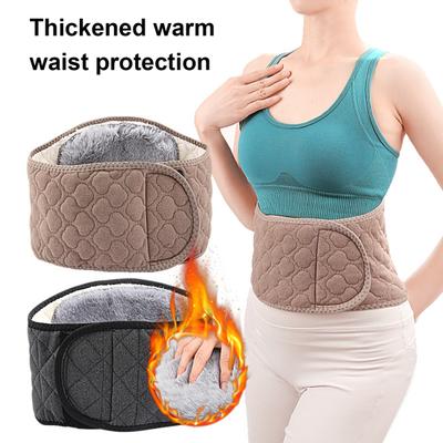 Calentador de cintura de invierno ajustable de 3 capas, grueso, para clima frío, para hombres y mujeres, cinturón de soporte lumbar, protector abdominal