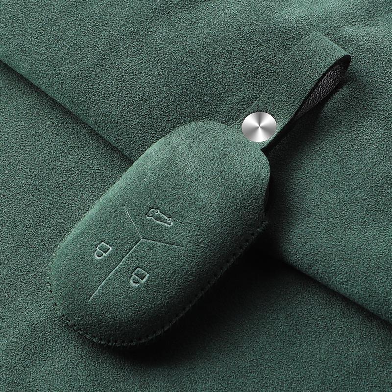 Suede Leather Car Smart Key Fob Case For Wei Lai NIO ET5 ET7 ES7 EC7 2020 2022 ES6 2019 ES8 2018Keychain Car Styling Accessories