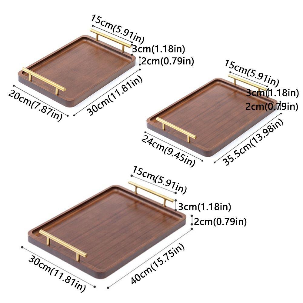 Vintage Bamboo Tea Tray Rectangular Breakfast Bread Plate Fruit Plate Serving Platter  Bathroom