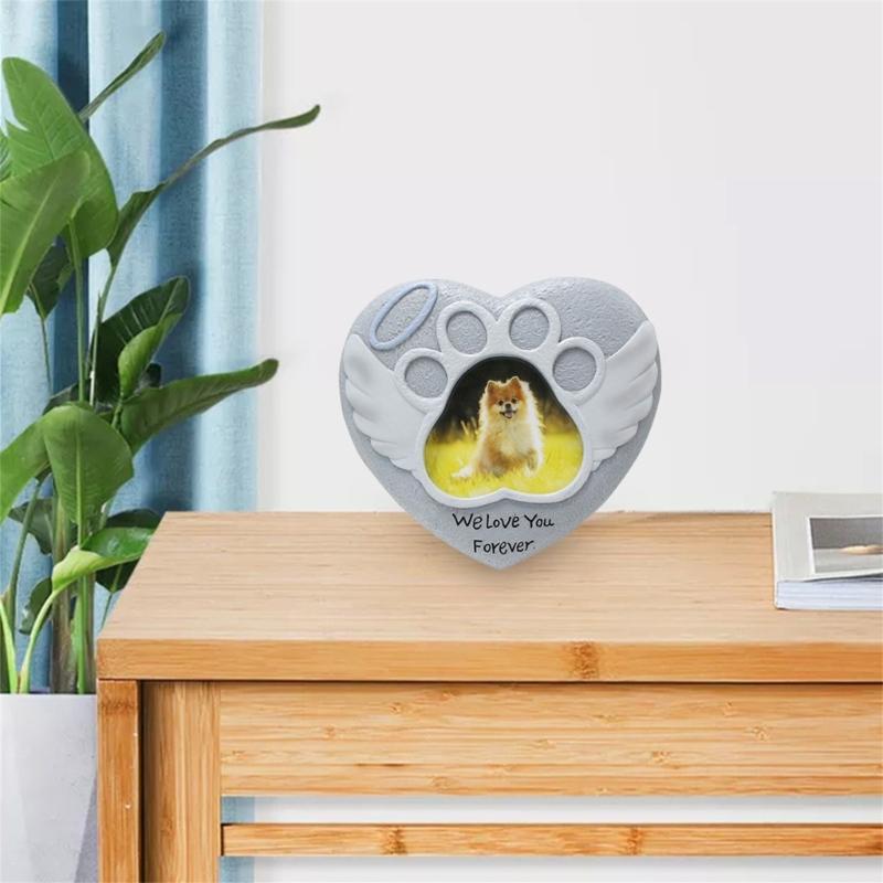 Heart Shape Memorials Pet Tombstones Weatherproofed Pet Remembrances Tombstones for Dog Cats Sympathy Gift