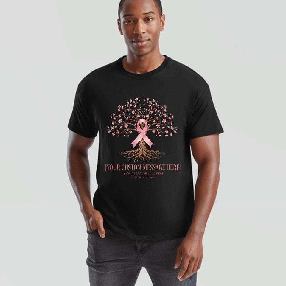 Growing Stronger Together Rooted In Love Breast Cancer Awareness Mens Womens Tee S
